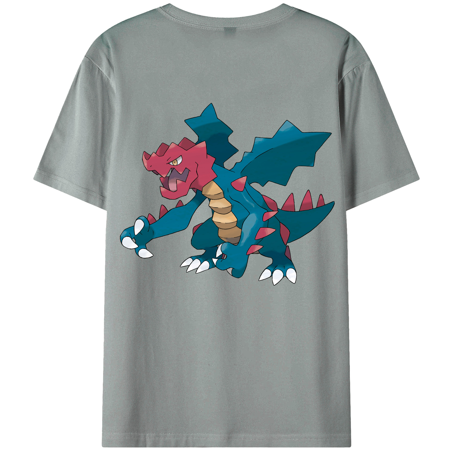 （画像用） ポケットモンスター Pokémon 綿100％ メンズ半袖Tシャツ（バックプリント） 通気性